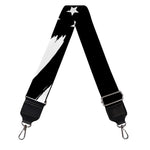 Black And White American Flag Print Bag Strap