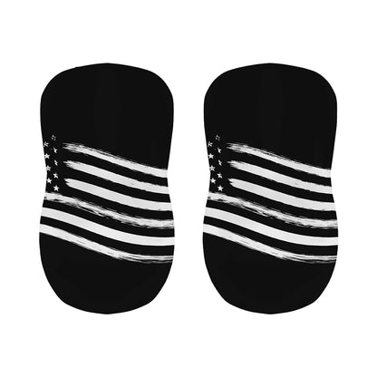 Black And White American Flag Print Bar Stool Covers