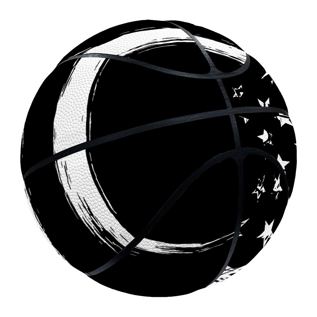 Black And White American Flag Print Basketball