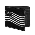 Black And White American Flag Print Bifold Wallet