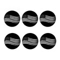 Black And White American Flag Print Coaster Set
