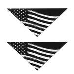 Black And White American Flag Print Dog Bandana