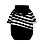 Black And White American Flag Print Dog Zip Up Hoodie