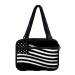 Black And White American Flag Print Double Strap Bible Bag