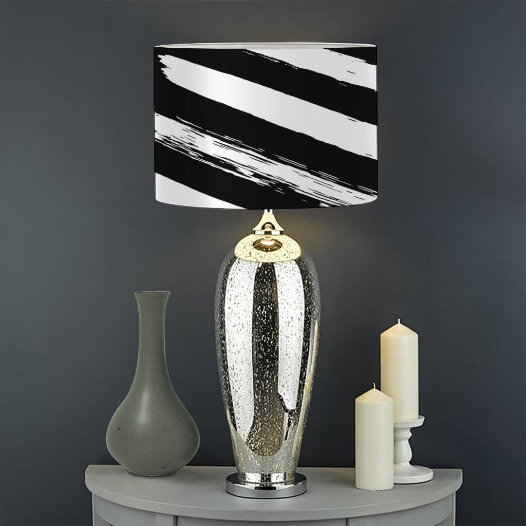 Black And White American Flag Print Drum Lamp Shade