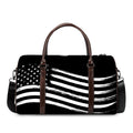 Black And White American Flag Print Duffel Bag