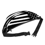 Black And White American Flag Print Fanny Pack