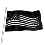Black And White American Flag Print Flag