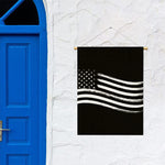 Black And White American Flag Print Garden Flag
