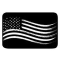 Black And White American Flag Print Indoor Door Mat