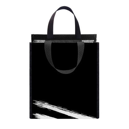 Black And White American Flag Print Insulated Lunch Tote