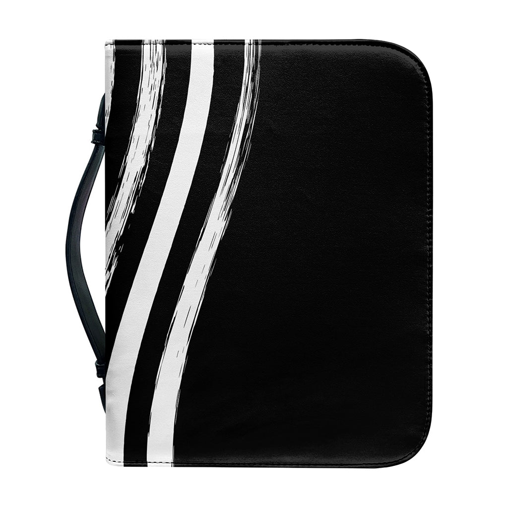 Black And White American Flag Print Leather Bible Cover