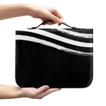 Black And White American Flag Print Leather Bible Cover