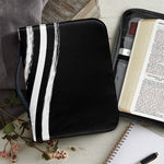 Black And White American Flag Print Leather Bible Cover