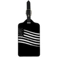 Black And White American Flag Print Luggage Tag