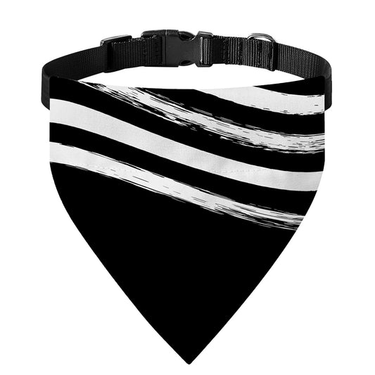 Black And White American Flag Print Over The Collar Dog Bandana