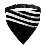 Black And White American Flag Print Over The Collar Dog Bandana