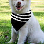 Black And White American Flag Print Over The Collar Dog Bandana
