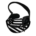 Black And White American Flag Print Pet Sling Carrier