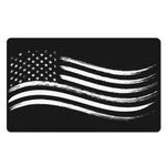 Black And White American Flag Print Polyester Doormat