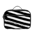 Black And White American Flag Print Portable Lunch Bag