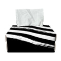 Black And White American Flag Print Rectangle Tissue Box Cover
