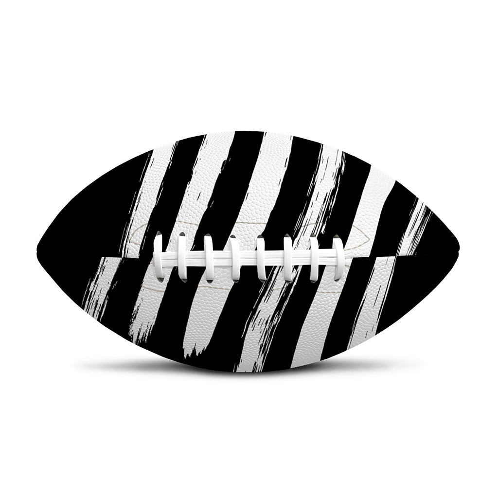 Black And White American Flag Print Rugby Ball