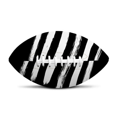 Black And White American Flag Print Rugby Ball