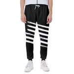 Black And White American Flag Print Scuba Joggers
