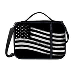 Black And White American Flag Print Shoulder Strap Bible Bag
