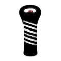 Black And White American Flag Print Single Neoprene Wine Tote