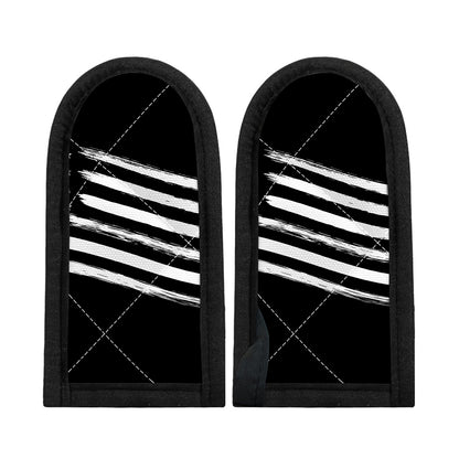 Black And White American Flag Print Skillet Handle Cover