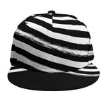 Black And White American Flag Print Snapback Cap