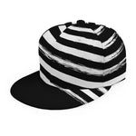 Black And White American Flag Print Snapback Cap