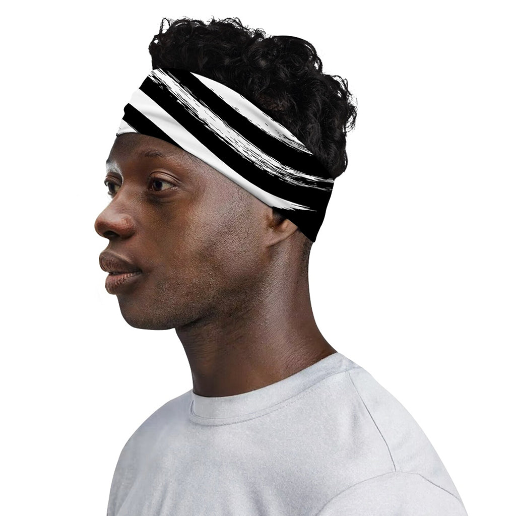 Black And White American Flag Print Sports Headband