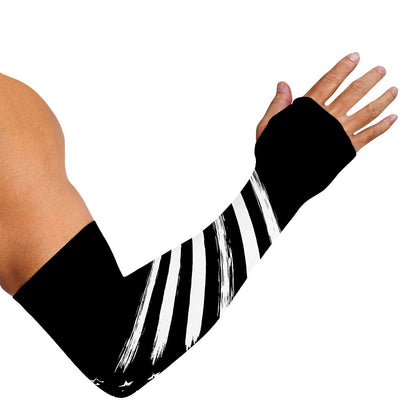 Black And White American Flag Print Sun Protection Arm Sleeves