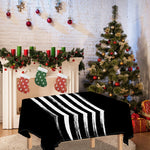 Black And White American Flag Print Tablecloth