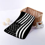 Black And White American Flag Print Towel