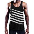 Black And White American Flag Print Men's Workout Tank Top