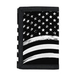 Black And White American Flag Print Trifold Wallet