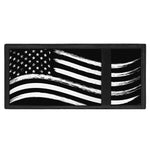 Black And White American Flag Print Trifold Wallet
