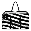 Black And White American Flag Print Utility Tote Bag