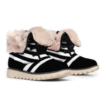 Black And White American Flag Print Winter Boots
