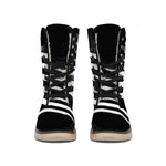 Black And White American Flag Print Winter Boots