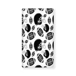 Black And White American Football Print Baby Crib Sheet