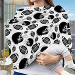 Black And White American Football Print Baby Seat Cover