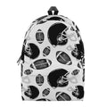 Black And White American Football Print School Backpack