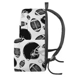 Black And White American Football Print Backpack