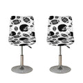 Black And White American Football Print Bar Stool Covers
