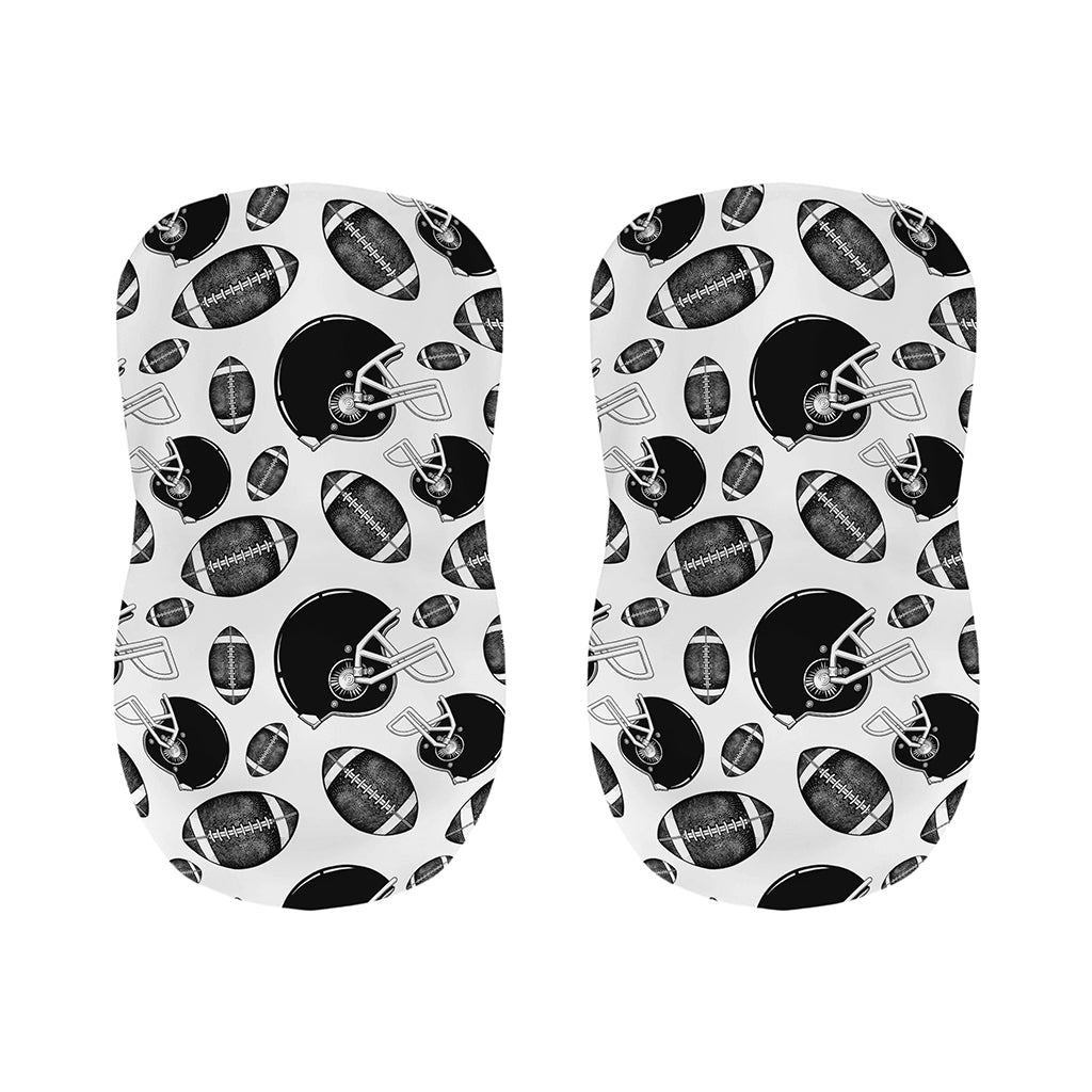 Black And White American Football Print Bar Stool Covers